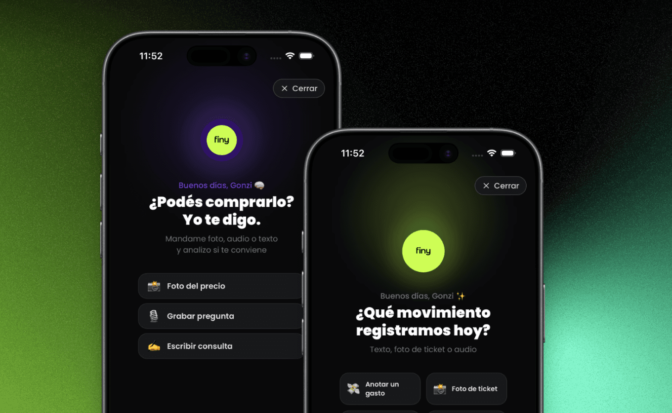Finy — modos de carga con IA