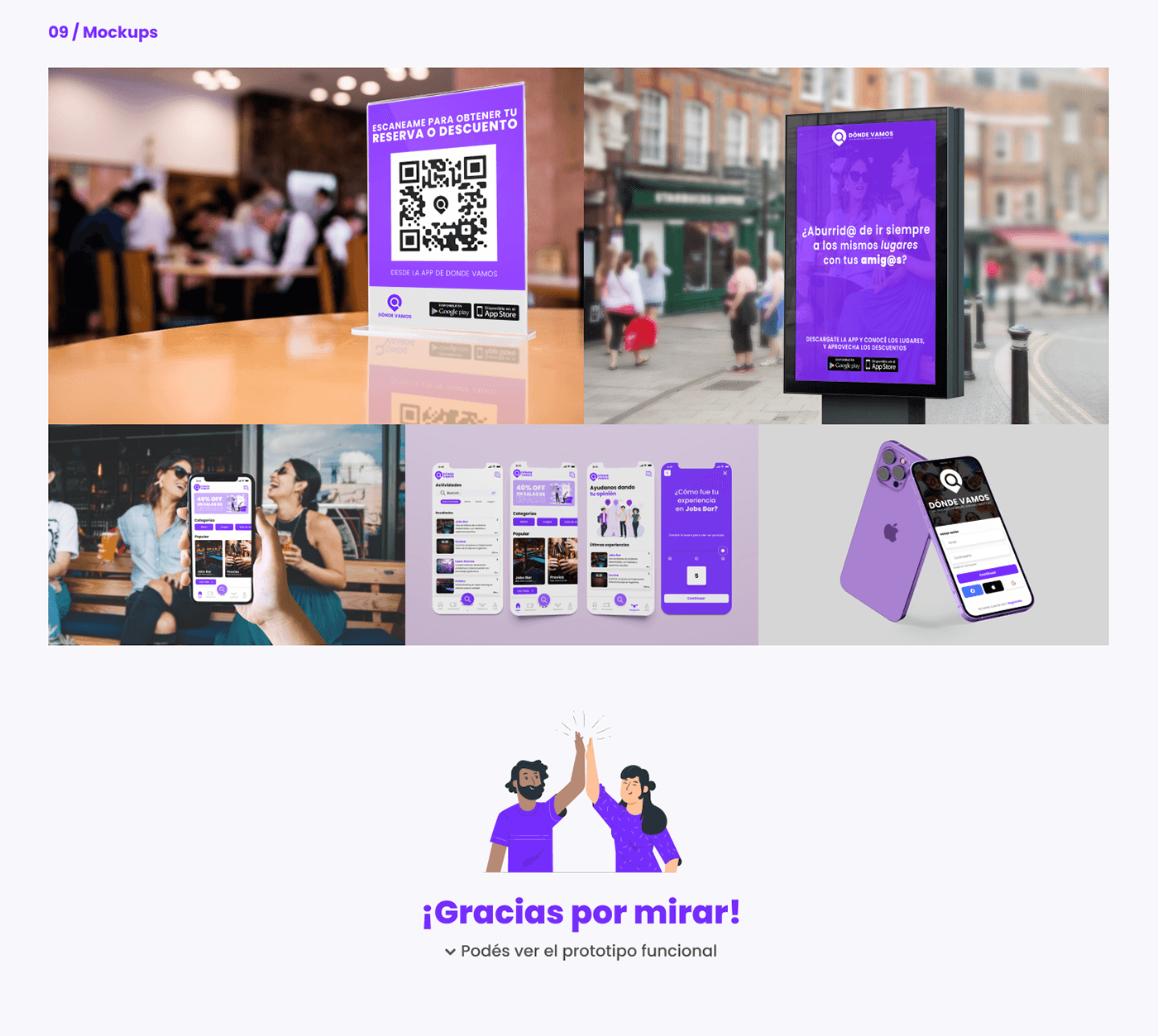 Mockups de la aplicación