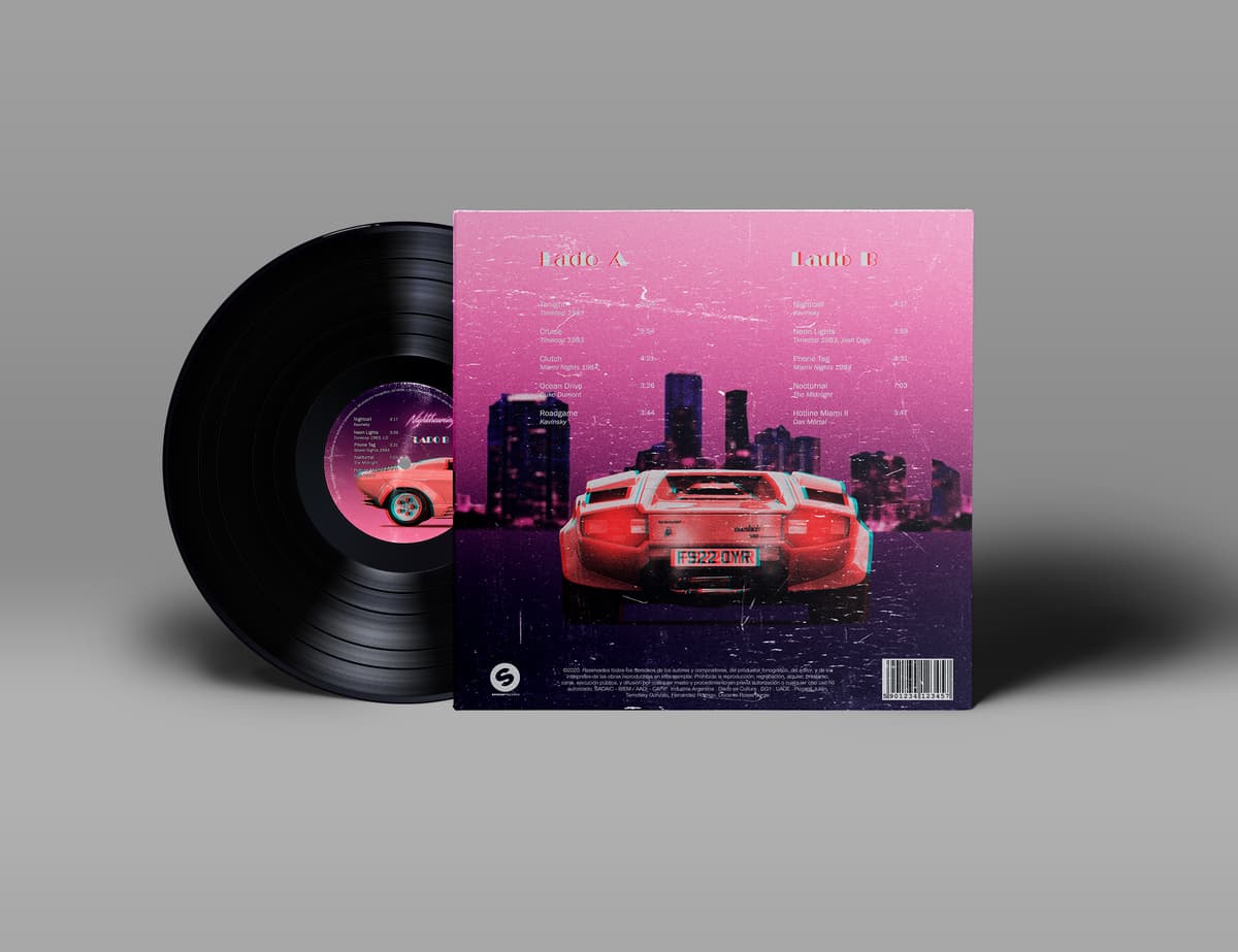Nightdreaming Miami Drive - Back Cover