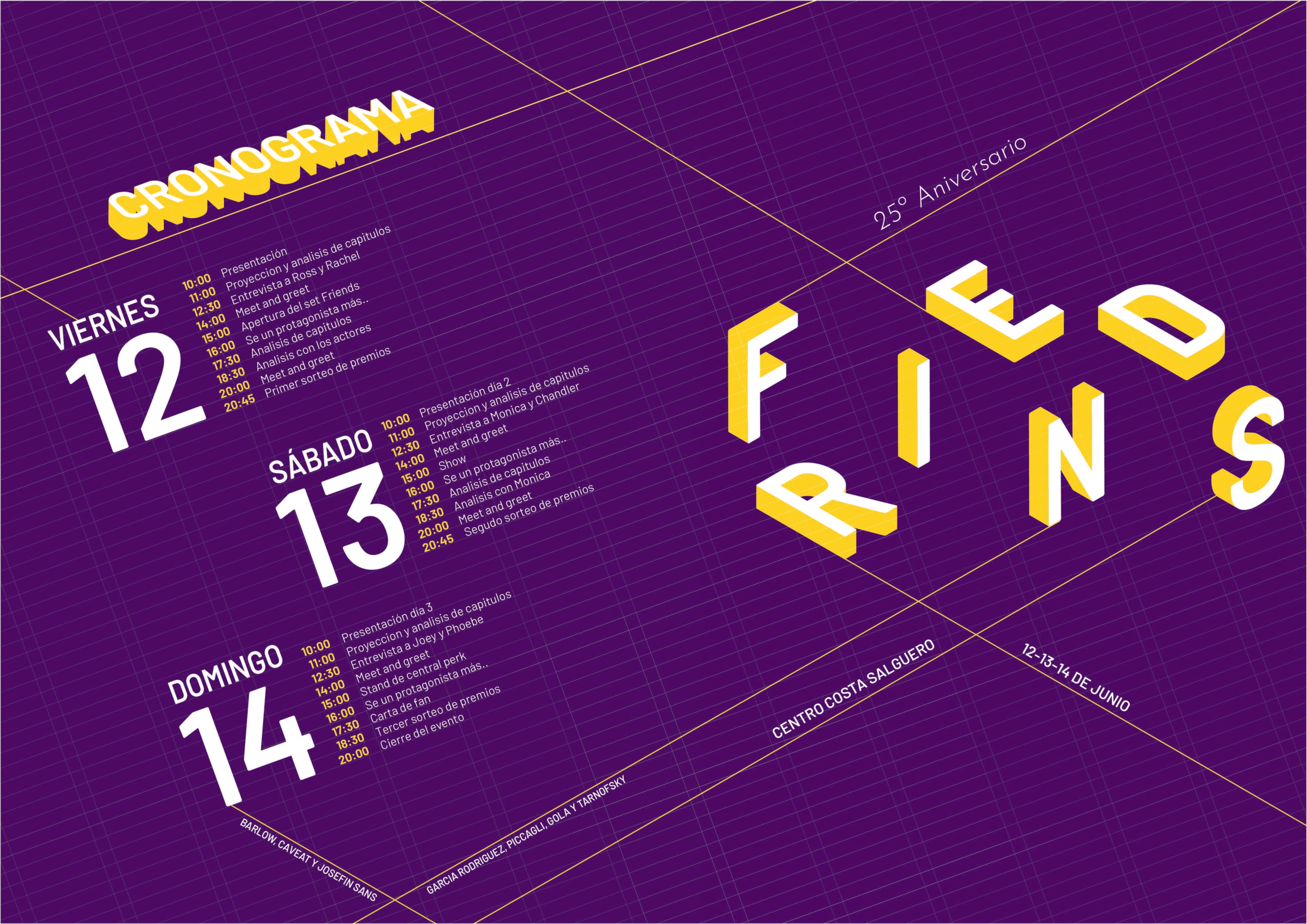Versión alternativa del cronograma FRIENDS 25° Aniversario