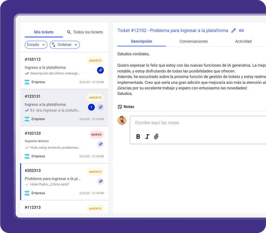 Gestión de Tickets